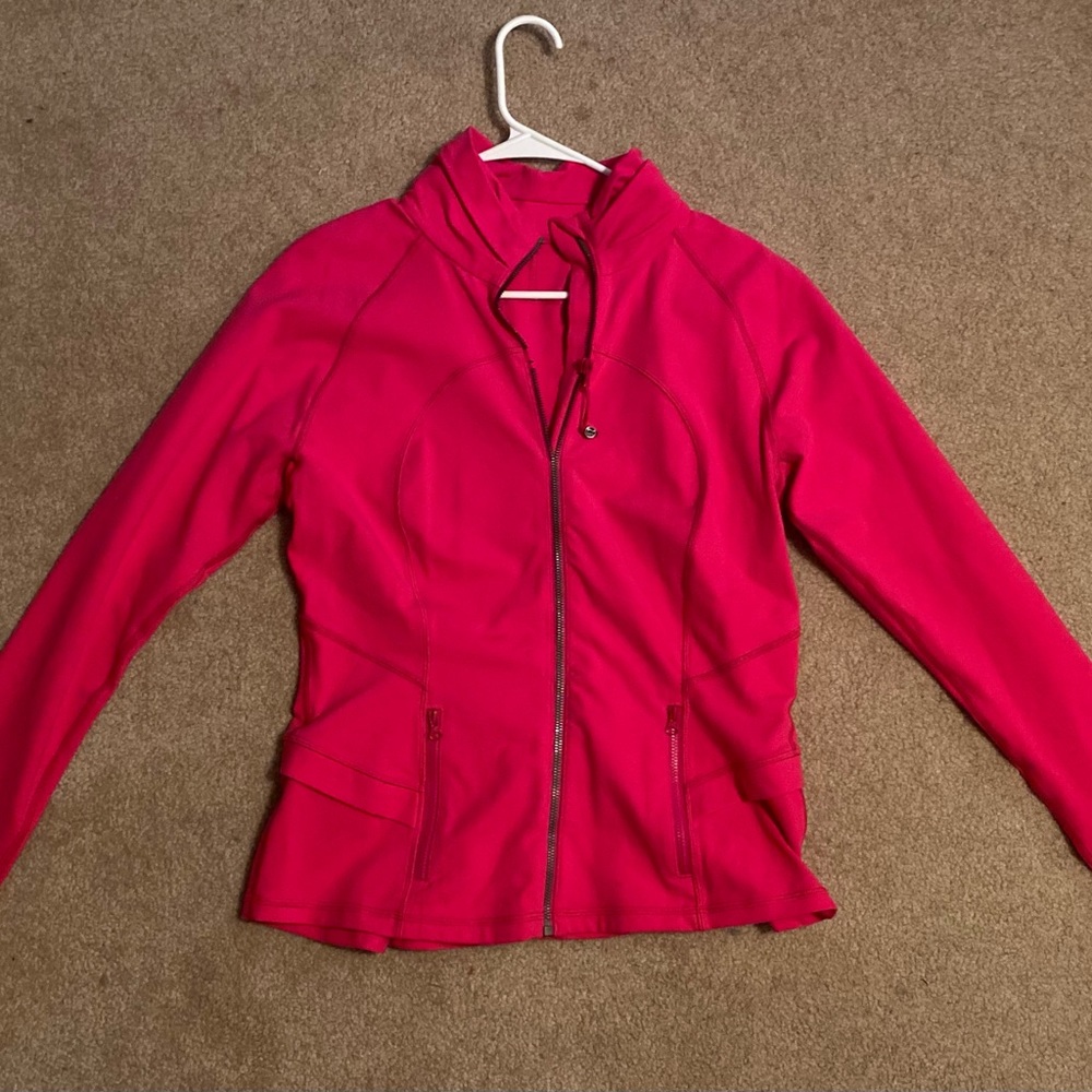 Medium Hot pink Lululemon zip up. Barely worn. Great condition.